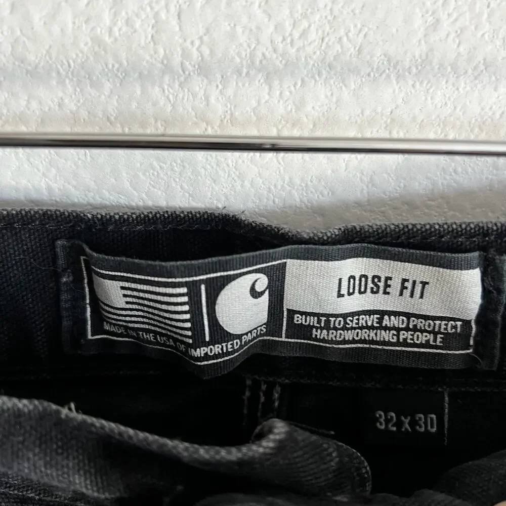 Carhartt B01 BLK black double knee work wear carpenter pants